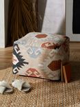 John Lewis Bolton Aztec Square Outdoor Pouffe, Natural