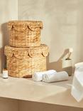 John Lewis Scalloped Edge Bulrush Storage Baskets, Set of 2