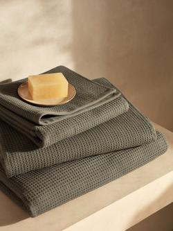 John Lewis Spa Waffle Towels - view 2, Graphite