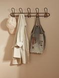 John Lewis Metal and Rattan Hanging Rack, 5 Hooks