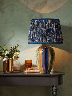 John Lewis + Matthew Williamson Hand Paint Stripe Lamp Base, Multi - view 2, Multi