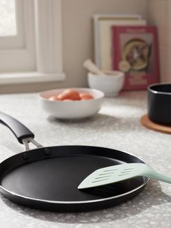 John Lewis Aluminium Non-Stick Crepe Pan, 24cm - view 2, Black