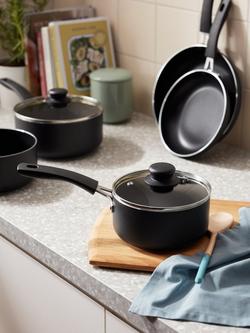 John Lewis Aluminium Non-Stick Pan Set, 5 Piece, Grey - view 2, Grey