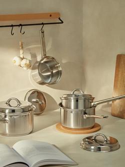 John Lewis Classic Stainless Steel Lidded Saucepan - view 2, 