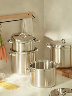 John Lewis Classic Stainless Steel Stockpot - view 2, Silver