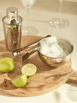 John Lewis Hammered Stainless Steel Small Serving Bowl, 12cm, Silver - view 2, Stainless Steel