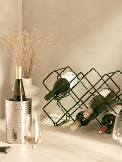 John Lewis Hammered Stainless Steel Wine Cooler, Silver - view 2, Silver