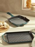 John Lewis Cast Iron Square Grill Pan, 26cm