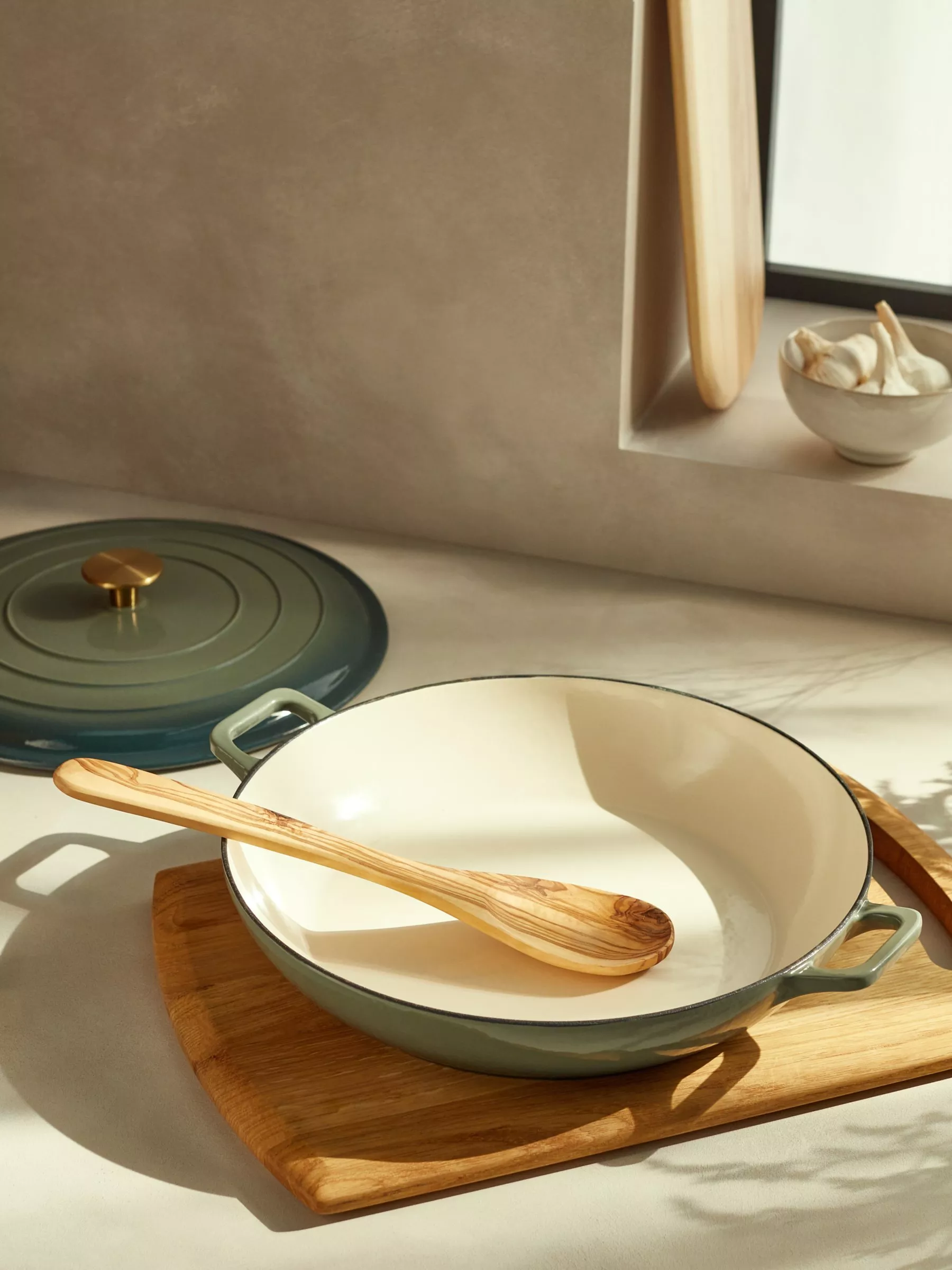 Casserole dish on a table 