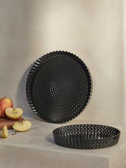 John Lewis Professional Non-Stick Flan Dish - view 2, Black