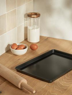 John Lewis Professional Non-Stick Carbon Steel Baking Tray, 39cm - view 2, Black