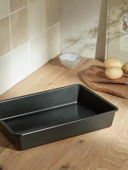 John Lewis Professional Non-Stick Carbon Steel Roaster, 34cm - view 2, Black