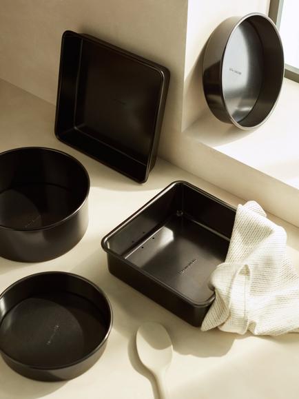 John Lewis Professional Non-Stick Square Cake Tin, 20 x 20cm - view 2, Black