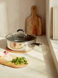 John Lewis 'The Pan' Stainless Steel Lidded Non-Stick Saute Pan, 24cm