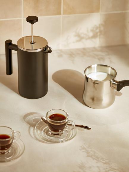 John Lewis Stainless Steel Coffee Pot & Milk Frother Jug - view 2, 