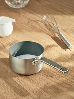 John Lewis 5-Ply Thermacore Ceramic Non-Stick Milk Pan, 14cm - view 2, Silver