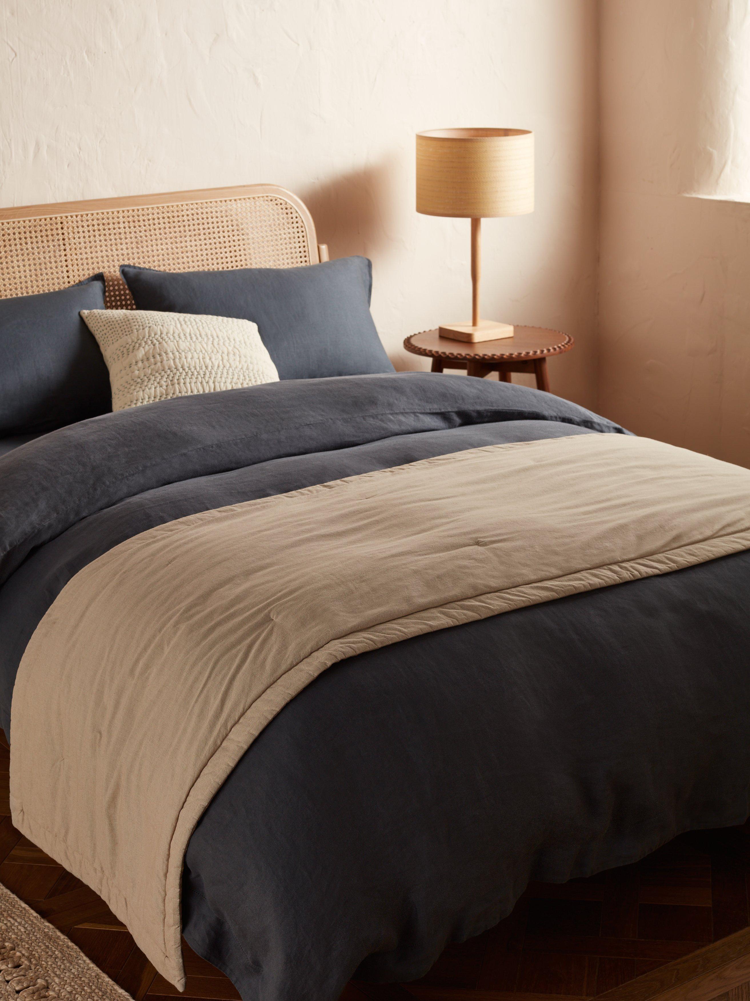 John Lewis Striped Bed Runner, Natural