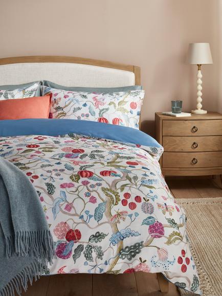 John Lewis Fruit Tree Pure Cotton Sateen Duvet Cover Set, 200 Thread Count, Multi