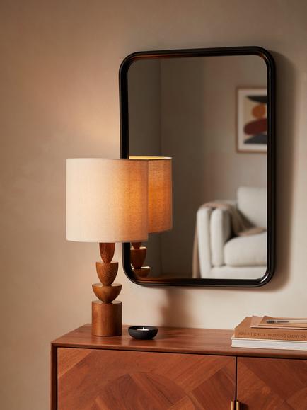 John Lewis Timeless Hallway Wall Mirror, 125 x 53.5cm, Black - view 2, Black