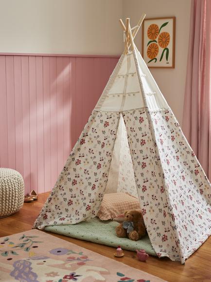 John Lewis Enchanted Garden Floral Teepee - view 2, Pink