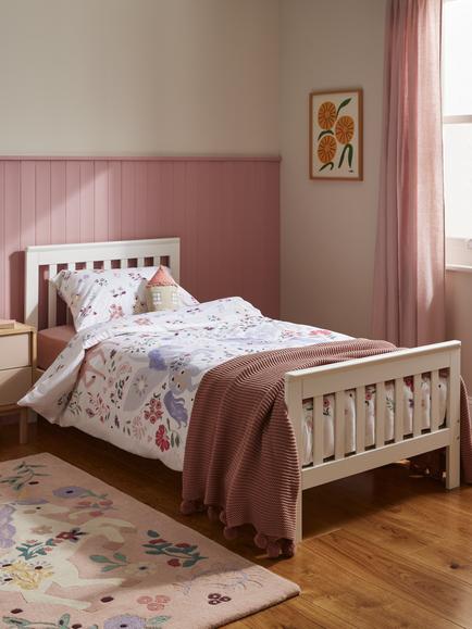 John Lewis Charlotte Single Bed, White - view 2, White