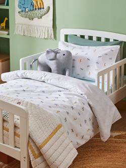 John Lewis Safari Ditsy Print Pure Pure Cotton Duvet Cover and Pillowcase Set - view 2, Multi