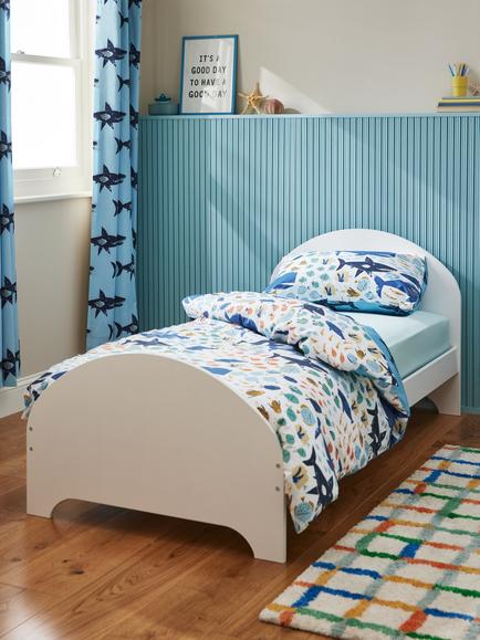 John Lewis Arc Kids' Single Bed Frame, White, White
