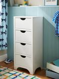 John Lewis Arc Kids' Tall Chest of Drawers, White