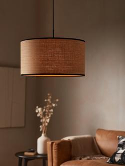 John Lewis Serenity Pendant Ceiling Light - view 2, Natural/Black