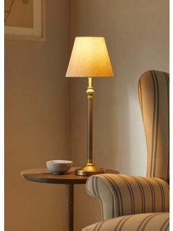 John Lewis Reeded Column Lamp Base - view 2, Antique Brass