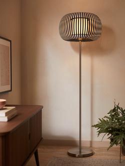 John Lewis Harmony Ribbon New Base Floor Lamp - view 2, Chrome