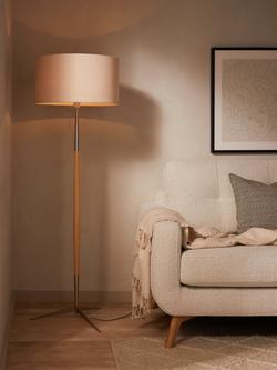 John Lewis Spindle Wooden Floor Lamp - view 2, Natural