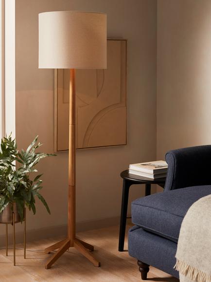John Lewis Dara Floor Lamp, FSC-Certified (Oak) - view 2, Oak