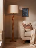 John Lewis Twirl Floor Lamp, Oak