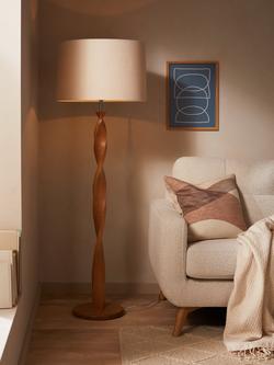 John Lewis Twirl Floor Lamp, Oak - view 2, Oak
