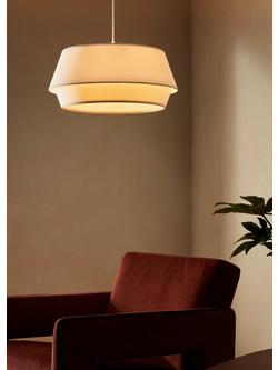 John Lewis Lisbeth Easy-to-Fit Ceiling Shade - view 2, White