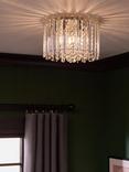 John Lewis Dazzle Crystal Semi Flush Ceiling Light, Clear