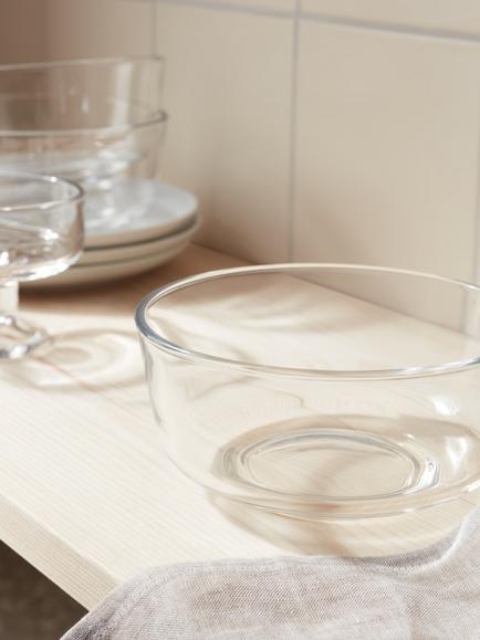 John Lewis Glass Dessert Bowl, Set of 4, 14.5cm, Clear - view 2, Clear