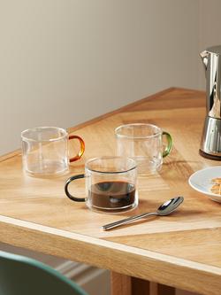 John Lewis Glass Coffee Mug, 280ml - view 2, Orange