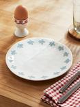 John Lewis Flora Border Fine China Side Plate, 20cm, Blue/Multi