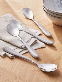 John Lewis Studio Dessert Spoons, Set of 4 - view 2, Grey