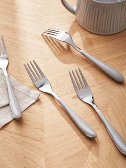 John Lewis Studio Pastry Forks, Set of 4 - view 2, Grey