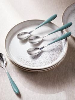 John Lewis Studio Dessert Spoons, Set of 4 - view 2, Green