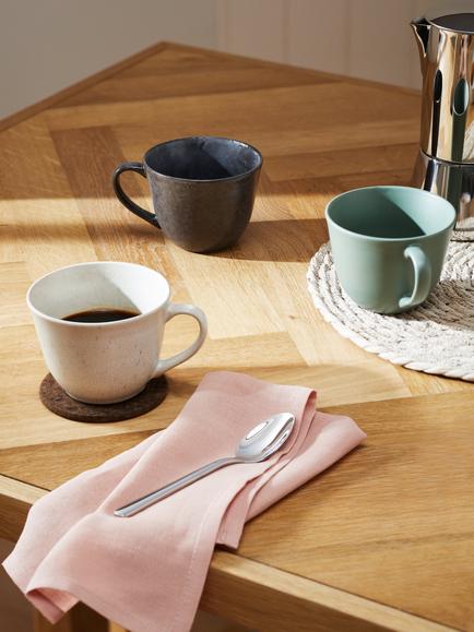John Lewis Timeless Simplicity Stoneware Mug, 400ml - view 2, Speckled Grey