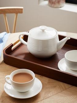 John Lewis Wave Fine China Cup & Saucer, Set of 2, 225ml - view 2, White