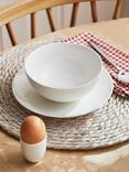 John Lewis Wave Fine China Egg Cups, Set of 4, White