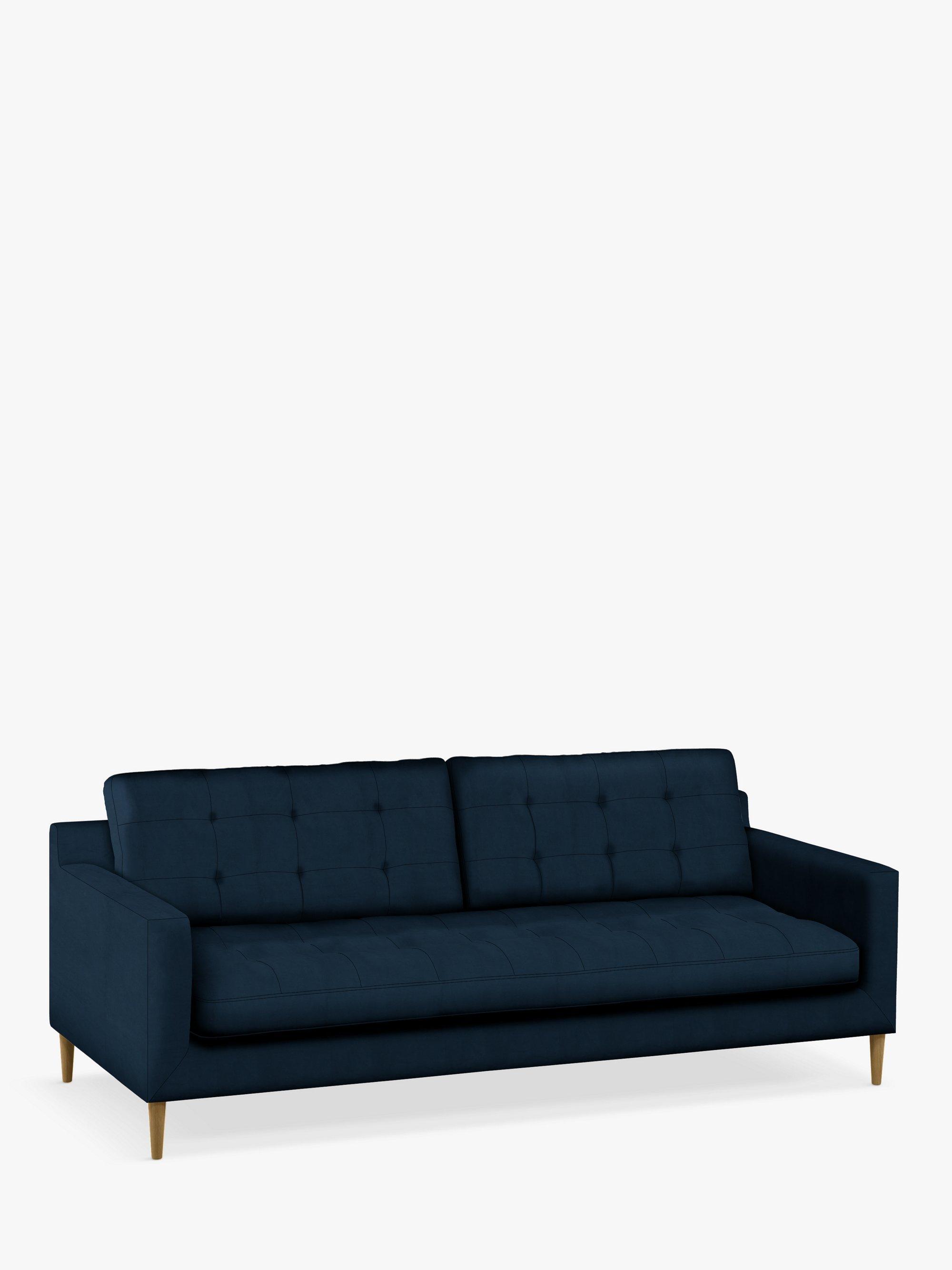 Draper II Range, John Lewis Easy Clean Plush Velvet Fabric, Navy, Price Band B