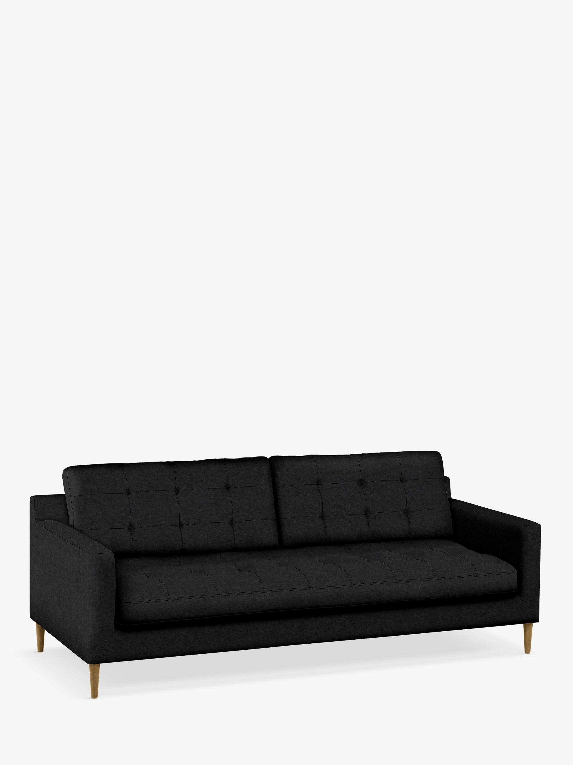 Draper II Range, John Lewis Easy Clean Chunky Chenille Plain Fabric, Charcoal, Price Band C