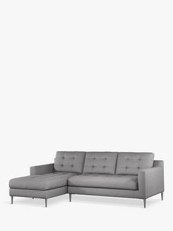 John Lewis Draper II Chaise LHF Sofa, Metal Leg, 