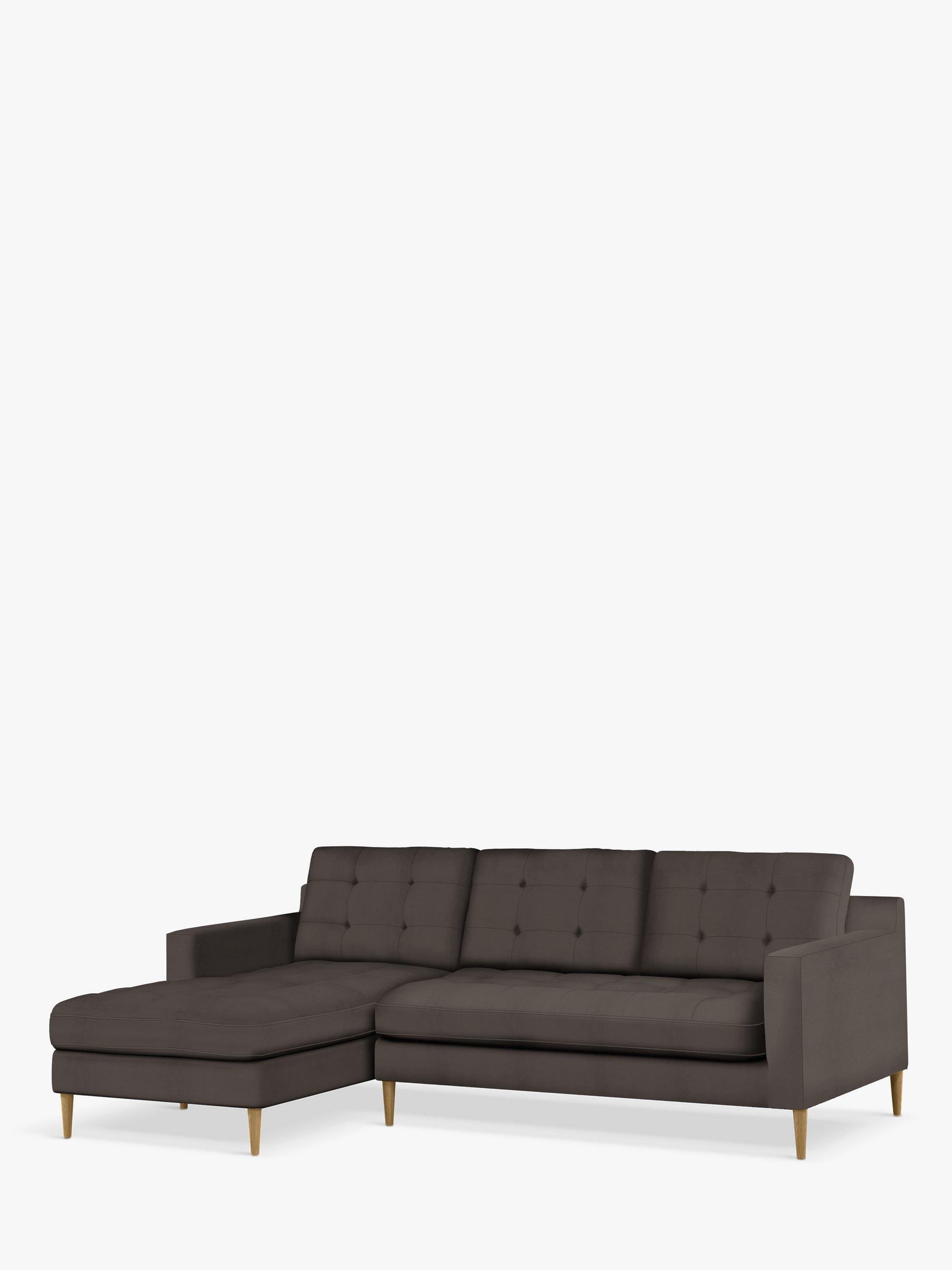 Draper II Range, John Lewis Easy Clean Plush Velvet Fabric, Charcoal, Price Band B
